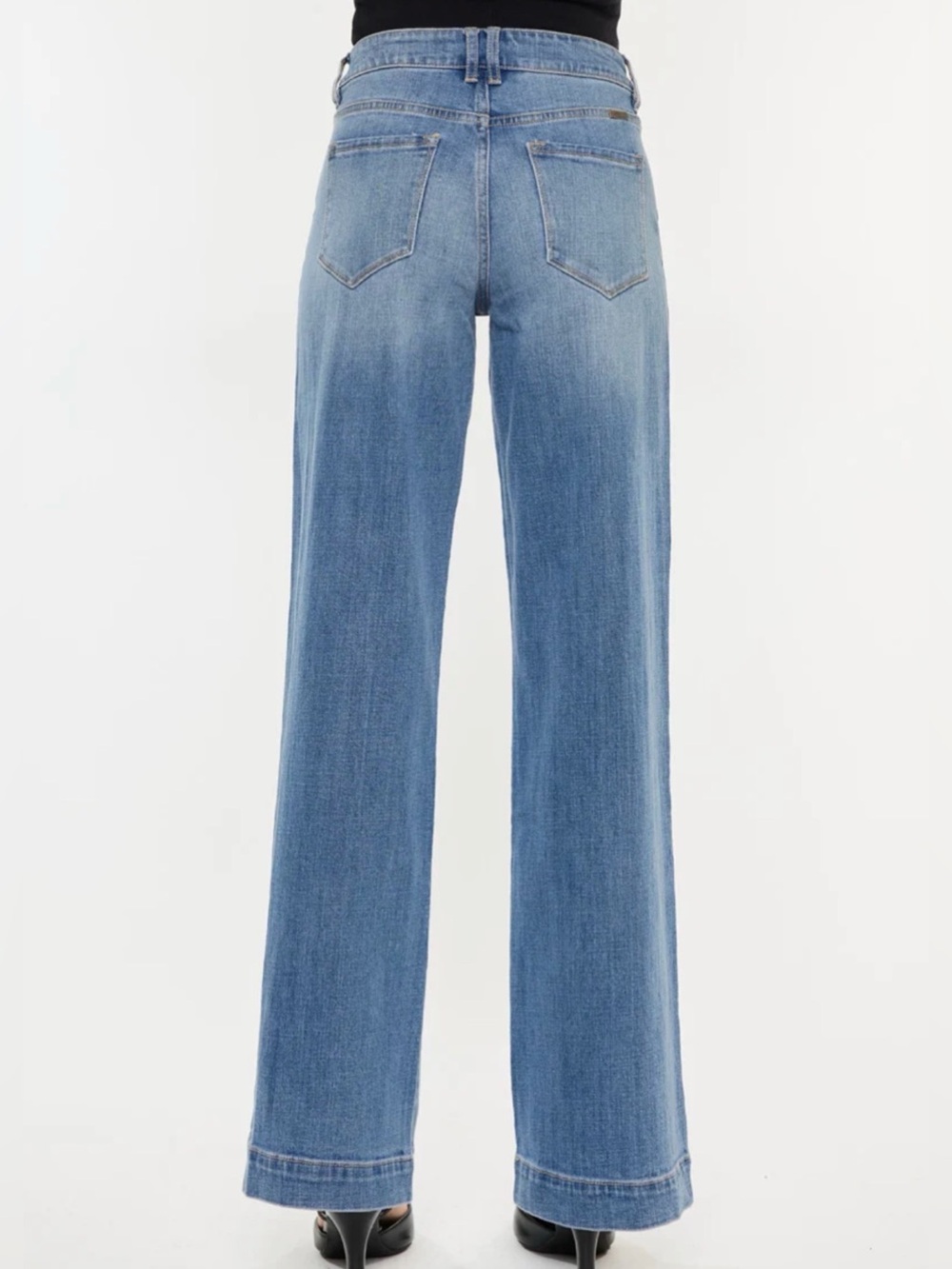 Kancan Bertha High Rise Wide Medium Wash, sz 15/31 - Picture 6 of 13